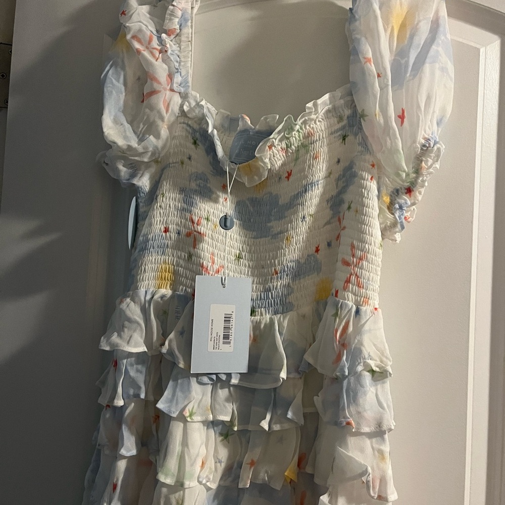 Hill House Floral Ruffle Mini Dress